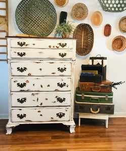 Tall Boy Farmhouse Chest of Drawers