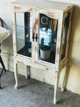 Load image into Gallery viewer, Distressed Petite Farmhouse Curio Cabinet