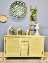 Load image into Gallery viewer, Adorable Modern Farmhouse Yellow Storage Cabinet