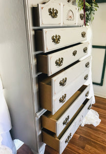 Queen Anne Style Tall Chest of Drawers