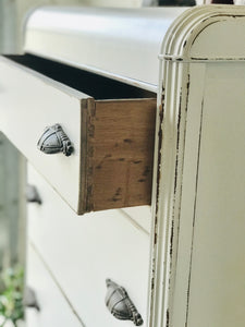 Beautiful Vintage Waterfall Chest of Drawers