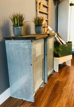 Load image into Gallery viewer, Repurposed Galvanized Feeder Nightstand Set