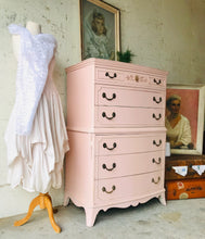 Load image into Gallery viewer, Stunning Vintage Pink Tall Chest of Drawers