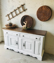 Load image into Gallery viewer, Pretty Farmhouse Buffet Cabinet or TV Stand