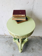 Load image into Gallery viewer, Shabby Green Plant Stand Table