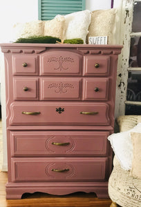 Lovely Vintage Pink Chest of Drawers