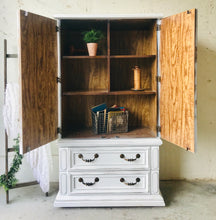 Load image into Gallery viewer, Pretty Vintage Farmhouse Armoire