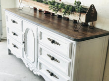 Load image into Gallery viewer, Beautiful Large Vintage Farmhouse Buffet, Dresser, or TV Stand