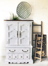 Load image into Gallery viewer, Pretty Vintage Farmhouse Armoire Dresser