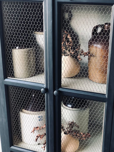 Black Metal Screen Storage Cabinet