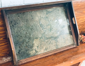 Large Leaf Wood Tray