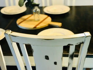 Perfect Large Farmhouse Table with 6 Chairs & Leaf