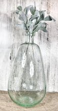 Load image into Gallery viewer, Large Bubble Glass Vase &amp; Greenery