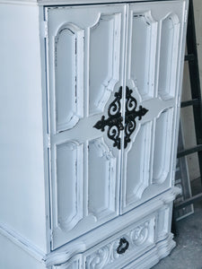 Beautiful Vintage Farmhouse Armoire Chest of Drawers