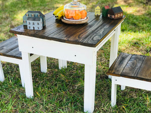 Adorable Mini Farmhouse Toddler Table & Stools