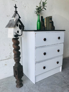 Adorable Little Farmhouse Chest of Drawers or Nightstand