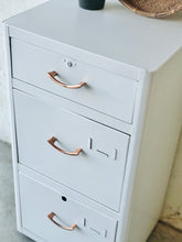 Load image into Gallery viewer, Adorable Vintage Industrial Rolling File Cabinet