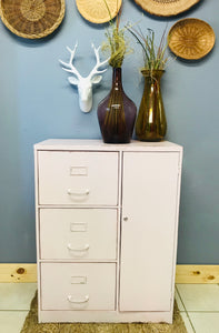 Vintage Industrial Metal File Cabinet & Safe