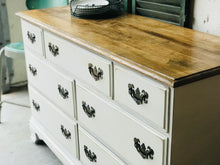 Load image into Gallery viewer, Pretty Farmhouse Vintage Long Dresser or Buffet