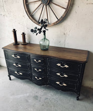 Load image into Gallery viewer, Moody Large Vintage Dresser, Buffet, or TV Stand