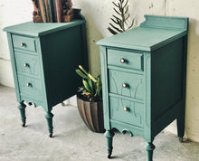 Load image into Gallery viewer, Beautiful Antique Repurposed Vanity Nightstand Set