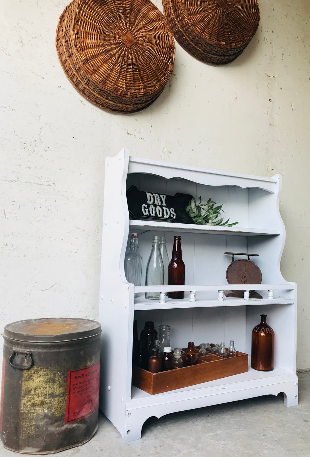 Pretty & Petite Vintage Farmhouse Bookshelf