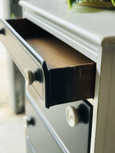 Load image into Gallery viewer, Adorable Vintage Black &amp; White Chest of Drawers