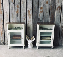 Load image into Gallery viewer, Pretty Farmhouse Cabinet Nightstands or End Tables