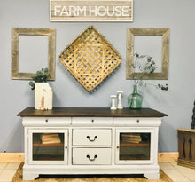 Load image into Gallery viewer, Pretty Farmhouse Buffet or TV Stand