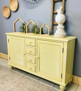 Adorable Modern Farmhouse Yellow Storage Cabinet