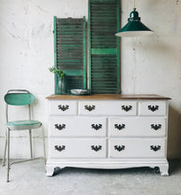 Load image into Gallery viewer, Pretty Farmhouse Vintage Long Dresser or Buffet