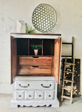 Load image into Gallery viewer, Pretty Vintage Farmhouse Armoire Dresser