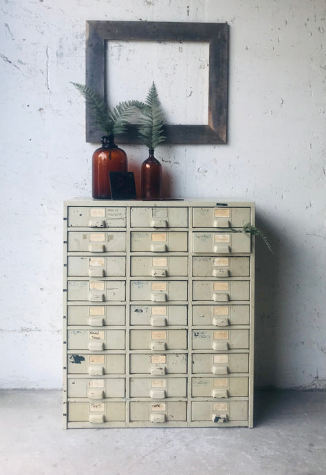 Awesome Vintage Industrial Parts Bin Drawers