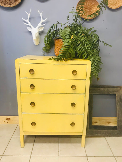 Vintage Industrial Metal Chest of Drawers