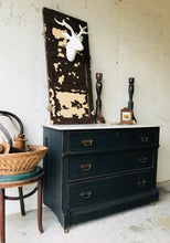 Load image into Gallery viewer, Stunning Antique Marble Top Chest of Drawers