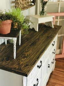 Farmhouse Reclaimed Wood Top Dresser or Buffet