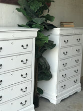 Load image into Gallery viewer, Pretty Modern Farmhouse Chest of Drawers (single or pair)