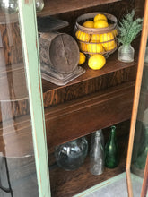 Load image into Gallery viewer, Gorgeous Chippy Antique Solid Wood Curio Cabinet