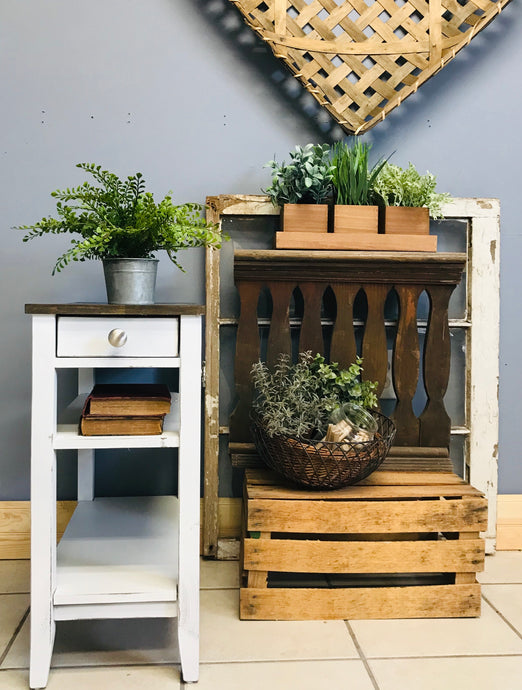 Cute Farmhouse Skinny Nightstand