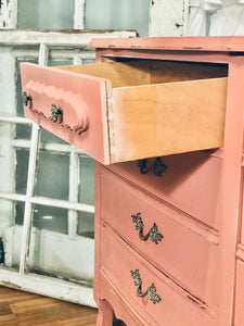 Pretty in Pink French Provincial Dresser