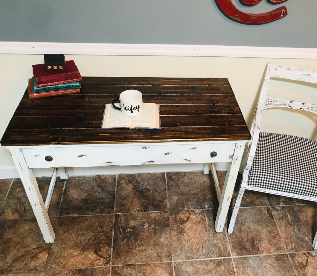 Adorable Farmhouse Desk (Black Buffalo Check)