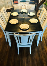 Load image into Gallery viewer, Perfect Large Farmhouse Table with 6 Chairs &amp; Leaf