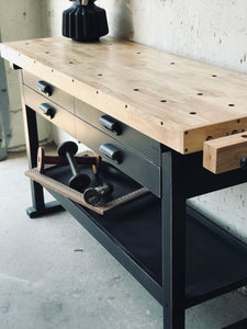 Awesome Rustic Wood Workbench