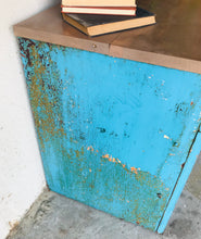 Load image into Gallery viewer, Rusty Vintage Rolling Metal Cabinet