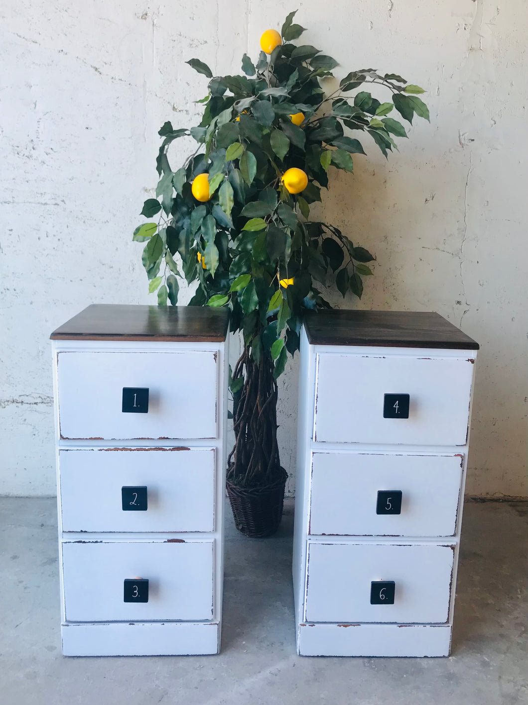 Too Cute Small Farmhouse Matching Nightstands or End Tables